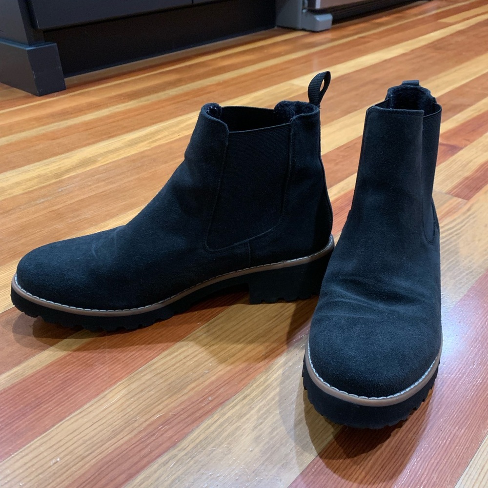 Hush Puppies Black Suede Chelsea Ankle Boots - Picture 4 of 6